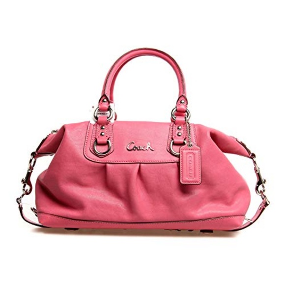 Coach Handbags - Coach Ashley Leather Satchel in Ginger Beet